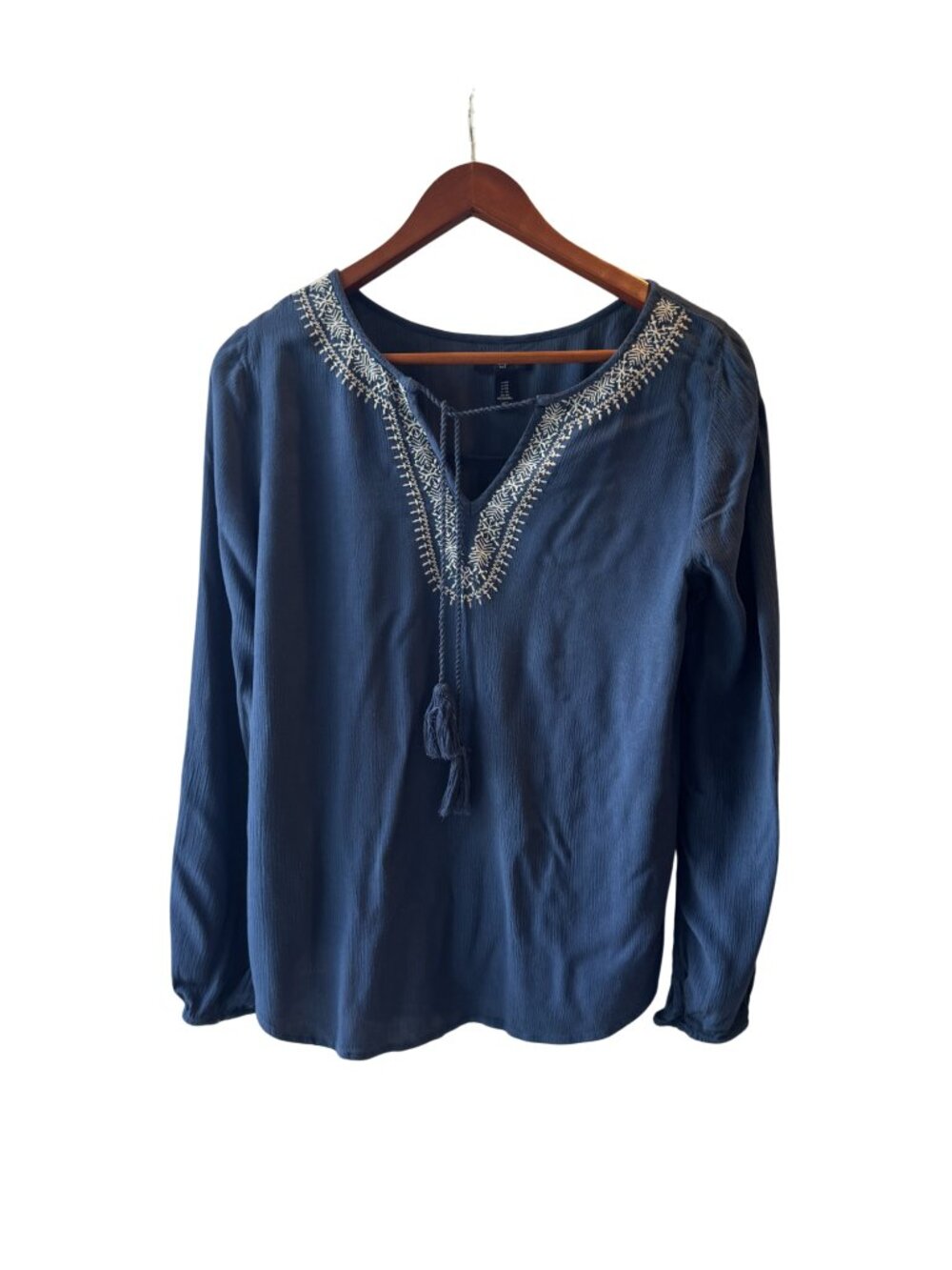 Gap Women's Blue Long Sleeve Blouse - Size XS